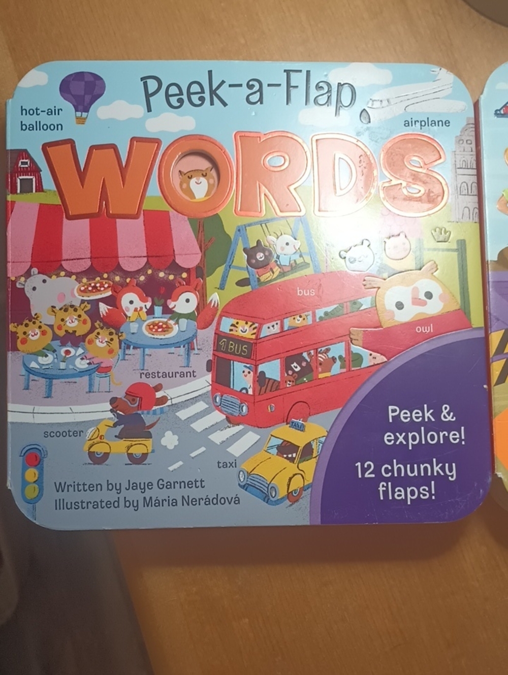 Peek-a-Flap Words Interactive Board Book - Red